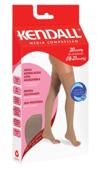 Meia 7/8 Com Silicone Sem Ponteira - Média Compressão