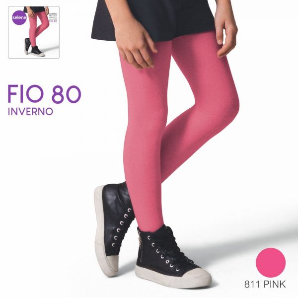 Meia-Calça Infantil Lisa Fio 80