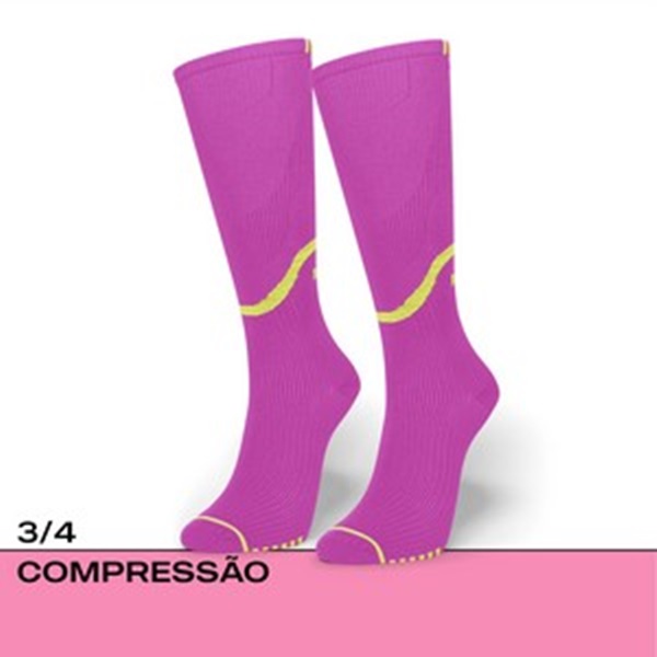 Meia Esportiva Feminina 3/4 Compressão