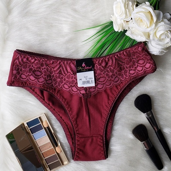 Calcinha Algodão Com Lycra E Renda