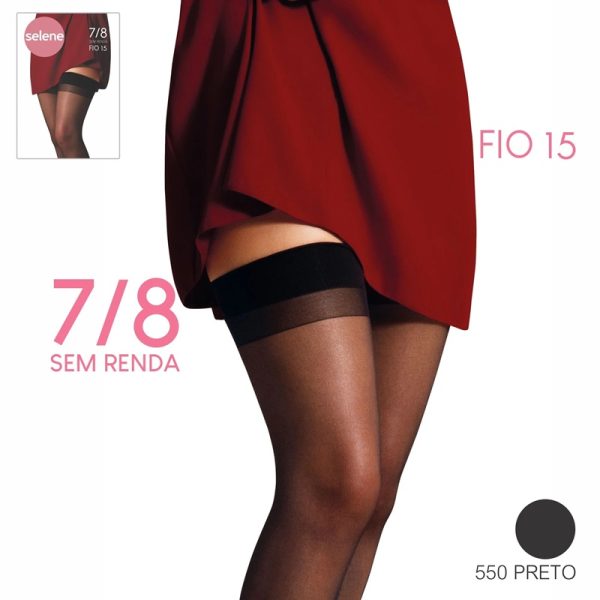 Meia 7/8 - Fio 15 Sem Renda