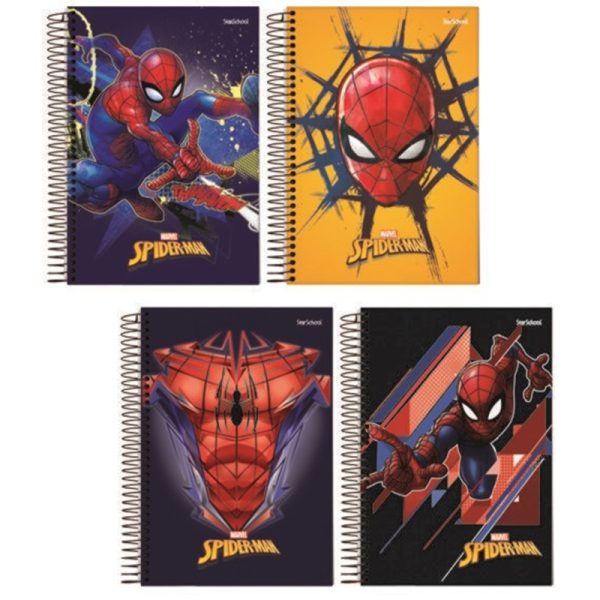 Caderno Universitário Capa Dura 12 Matérias Spider-Man 192 Folhas