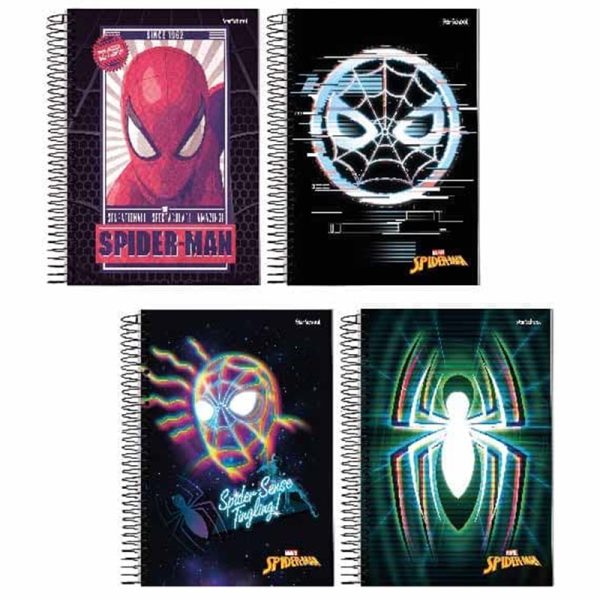 Caderno Universitário Capa Dura 20 Matérias Spider-Man 320 Folhas
