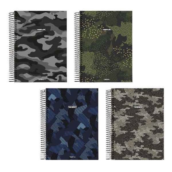 Caderno 1/4 Capa Dura Espiral Warrior 80 Folhas