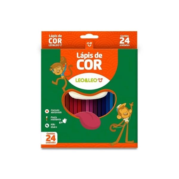 Lapis De Cor 24 Cores Sextavado Flex