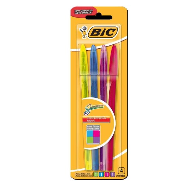 Esferográfica Bic Cristal Fashion C/ 4 Cores