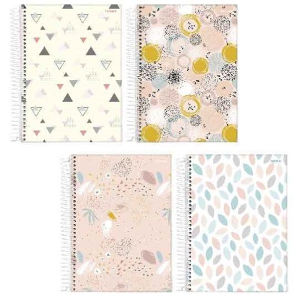 Caderno 1/4 Capa Dura Espiral Mine 80 Folhas