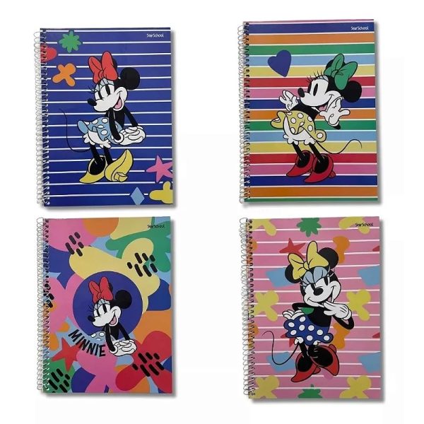 Caderno Universitário Capa Dura 20 Matérias Minnie 320 Folhas